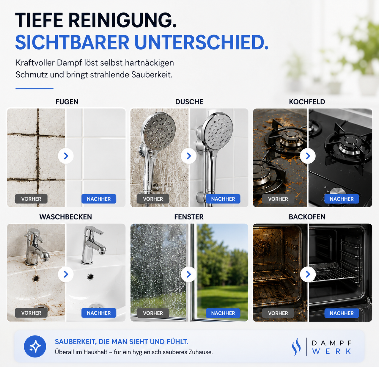 DampfWerk™ NaturClean Handdampfreiniger